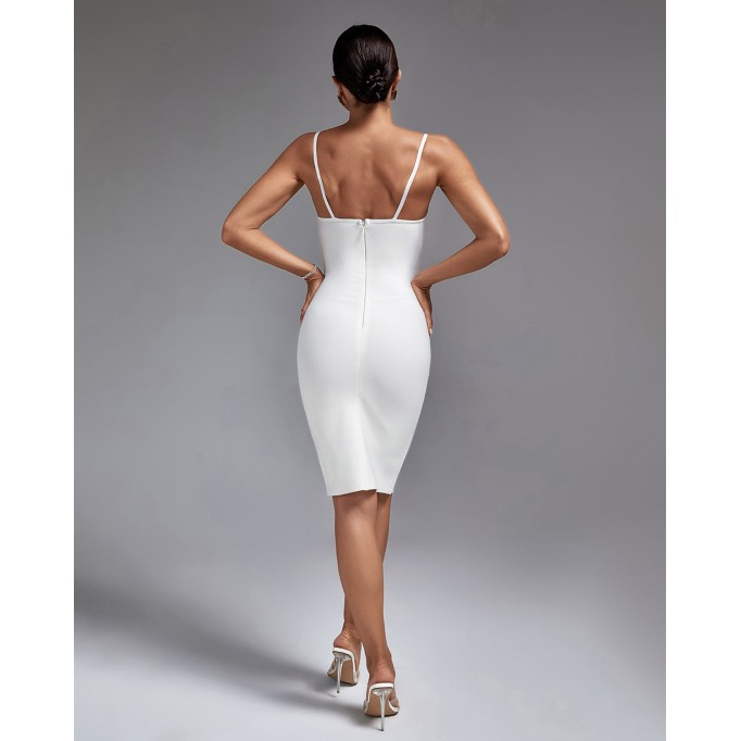 Strappy Sleeveless Plain Bandage Dress