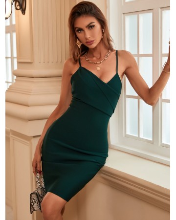 Strappy Sleeveless Frill Mini Bandage Dress PP21309