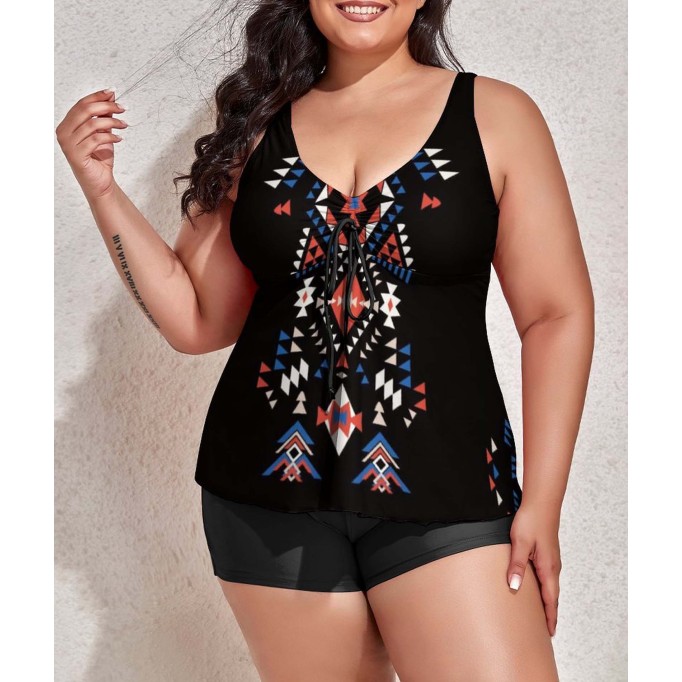 Tankini Bohemia Two Piece Bathing Suits Swimwear