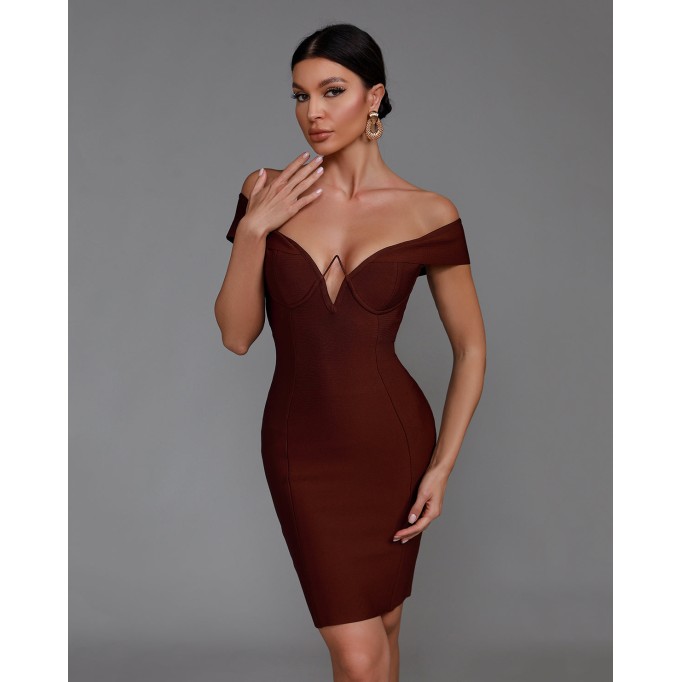 Elegant Midi Backless Bandage Dress