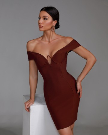 Elegant Midi Backless Bandage Dress