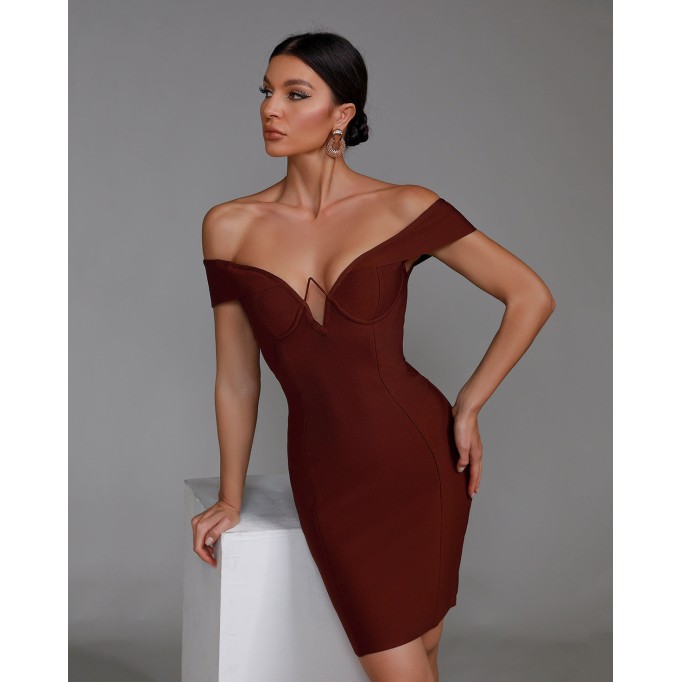 Elegant Midi Backless Bandage Dress