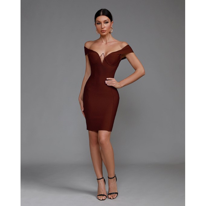 Elegant Midi Backless Bandage Dress