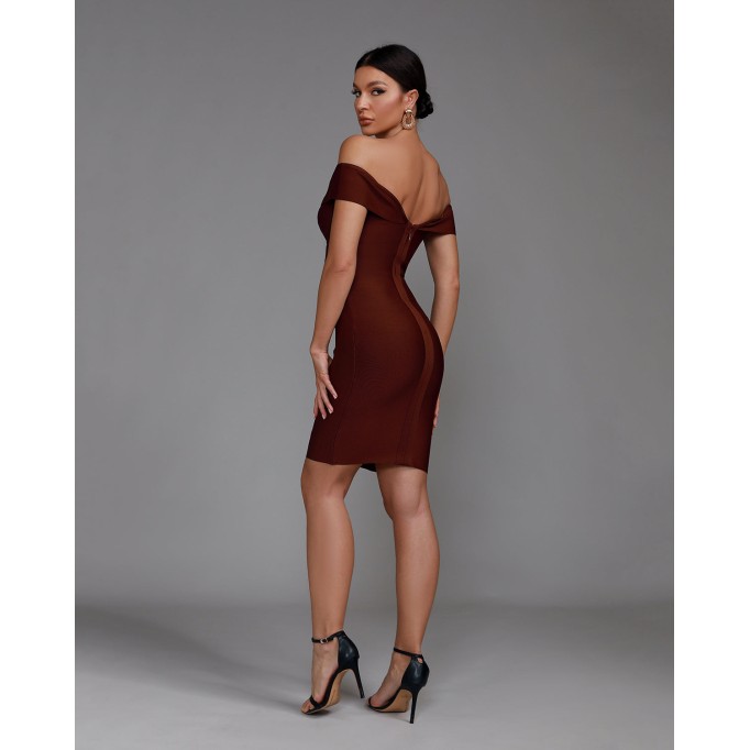 Elegant Midi Backless Bandage Dress