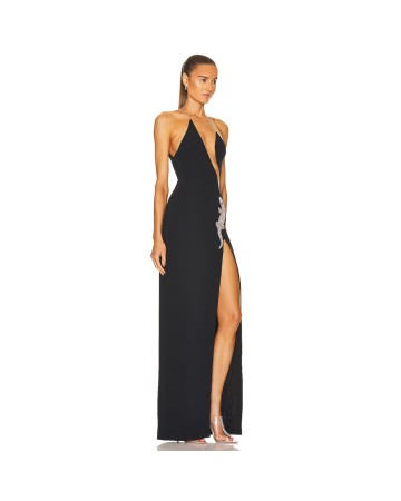 Strapless Sleeveless Maxi Diamente Embellished Bandage Dress HL8952