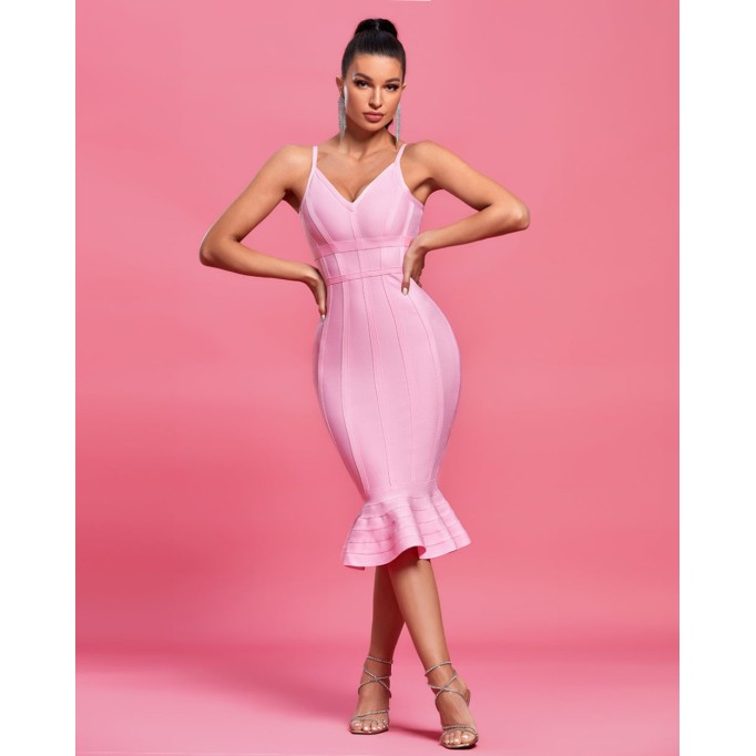 Strappy Cocktail Fishtail Bandage Dress