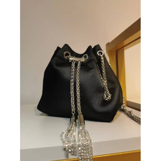 Satin Fringe Fashion Bucket Bag