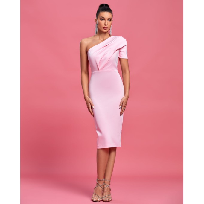 One Shoulder Midi Frill Suzie Dress