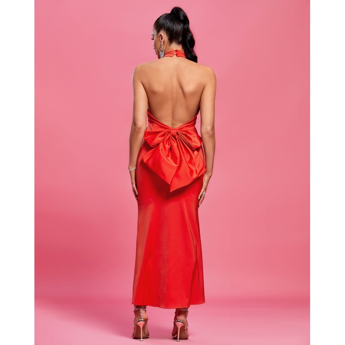 Halter Backless Maxi Bodycon Dress