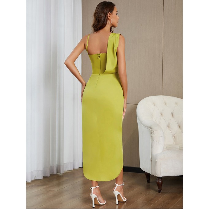 Strappy Sleeveless Side Slit Maxi Bandage Dress HB00800