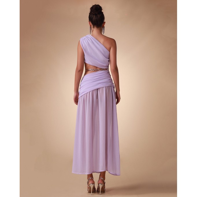 Lavender Split Chain Maxi Dress