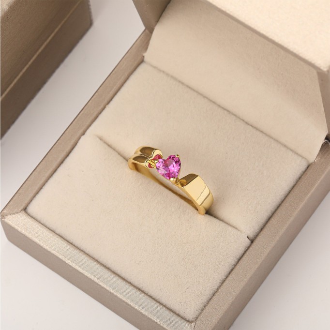 Hand Crafted Aura Heartshaped Diamond Ring