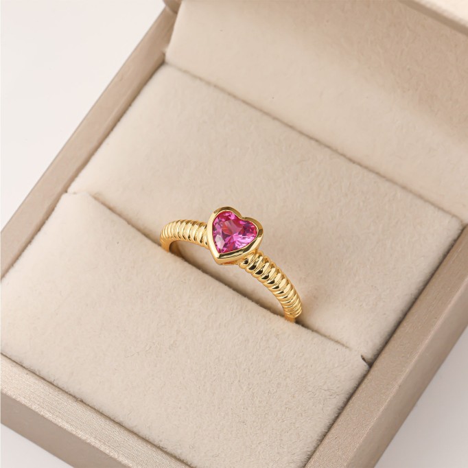 Hand Crafted Sophia Spiral Ruby Ring