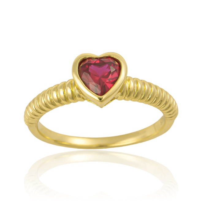 Hand Crafted Sophia Spiral Ruby Ring