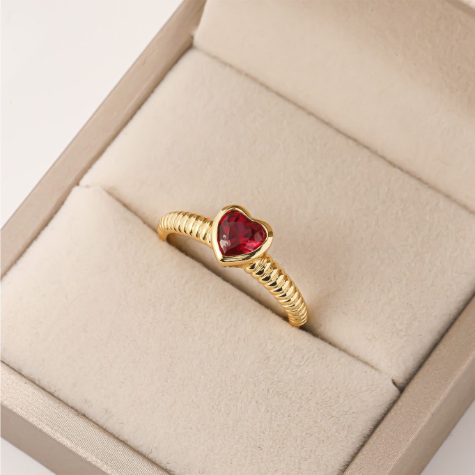 Hand Crafted Sophia Spiral Ruby Ring