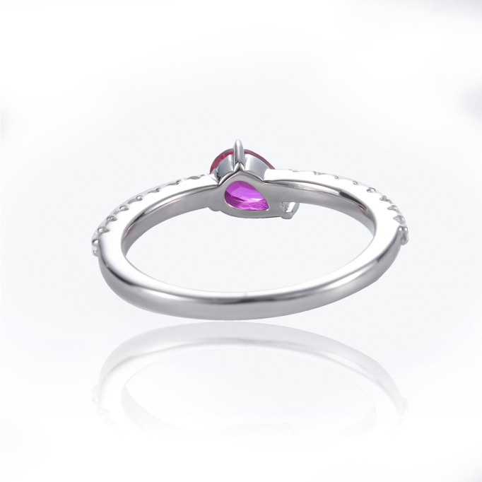 Hand Crafted Drop Gemstone Diamond Ring