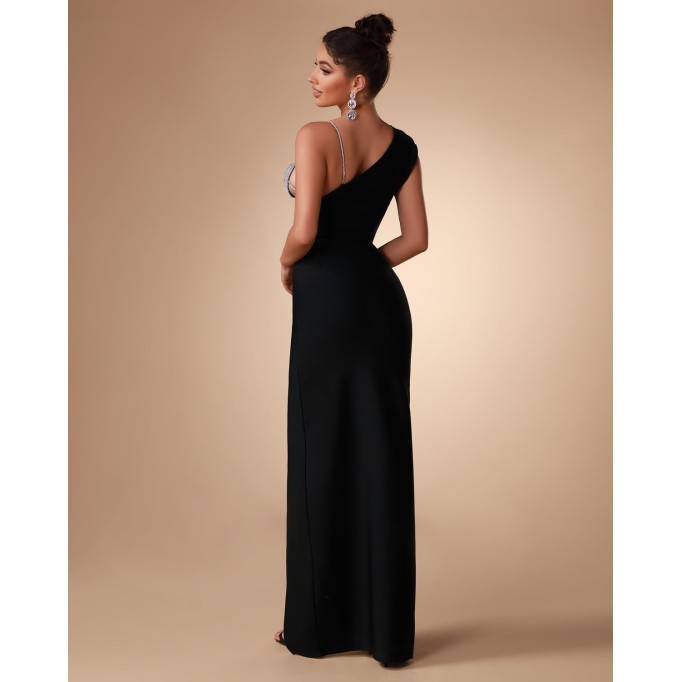 One Shoulder Asymmetric Spiral Bandage Dress