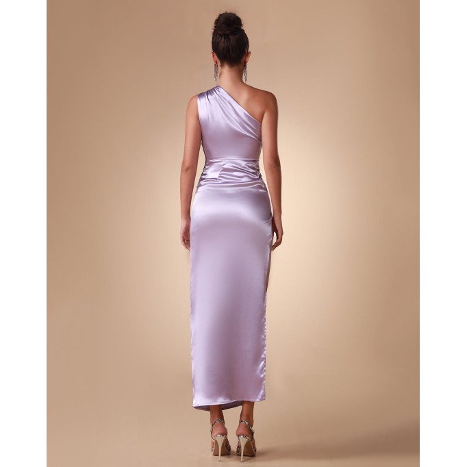 One Shoulder Frill Maxi Bodycon Dress