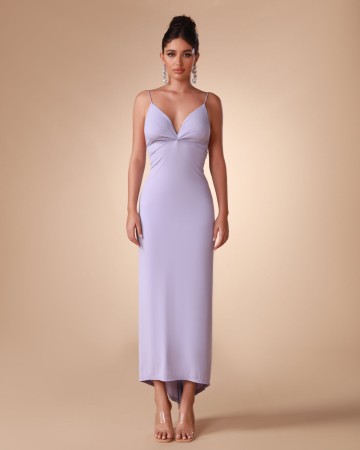 Lavender Strappy Backless Dress