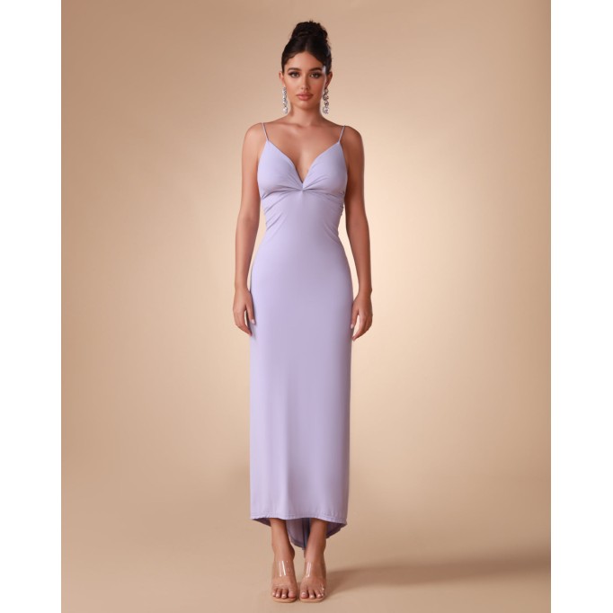 Lavender Strappy Backless Dress