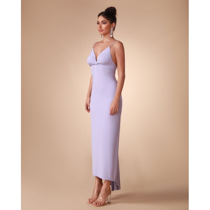 Lavender Strappy Backless Dress