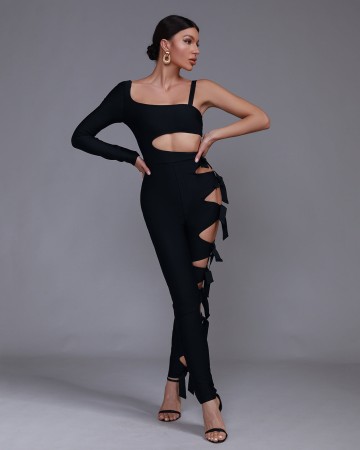 Asymmetric Cut-out Knot Jumpsuit