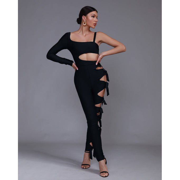 Asymmetric Cut-out Knot Jumpsuit