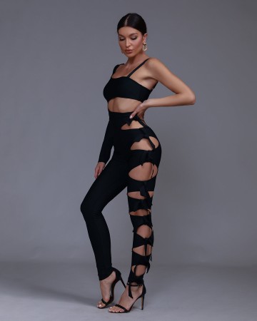 Asymmetric Cut-out Knot Jumpsuit