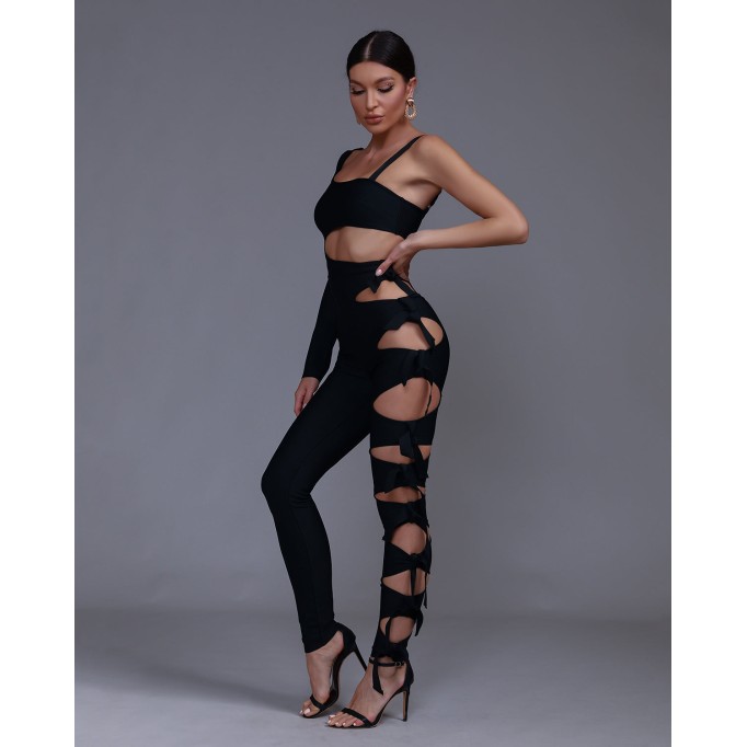 Asymmetric Cut-out Knot Jumpsuit