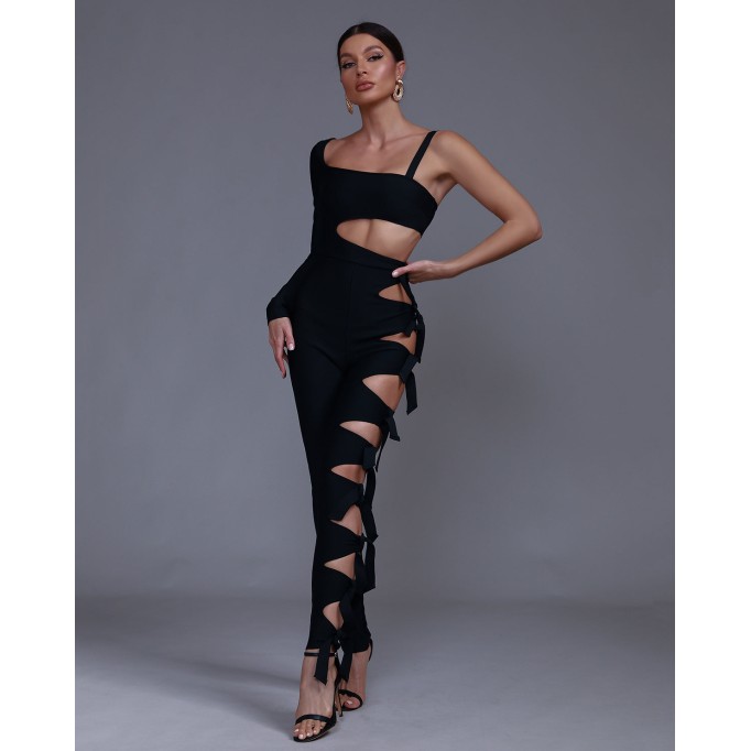 Asymmetric Cut-out Knot Jumpsuit