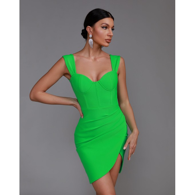 Ruched Mini Bandage Dress