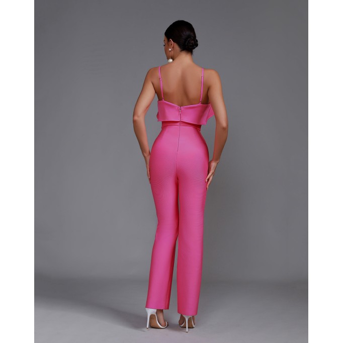 Strappy Ruffle Bandage Jumpsuit