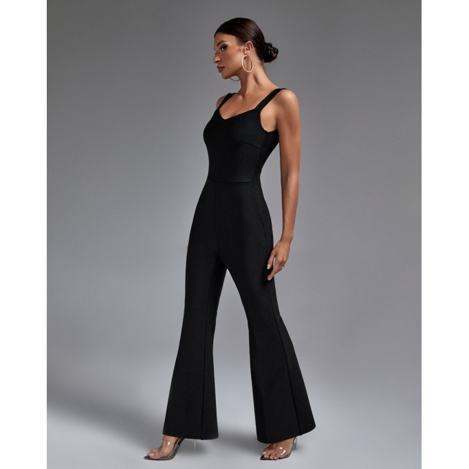 Classic Backless Bandage Jumpsuit