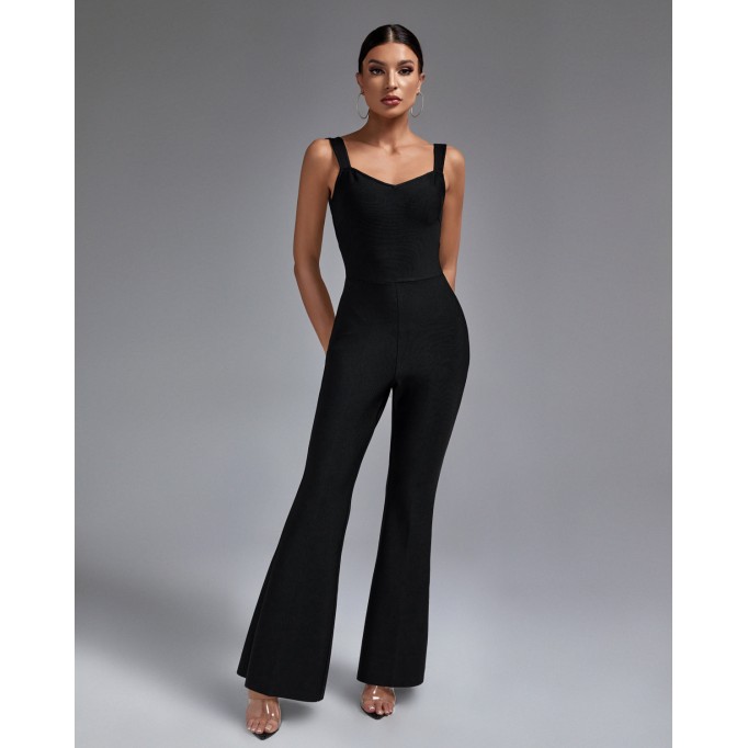 Classic Backless Bandage Jumpsuit