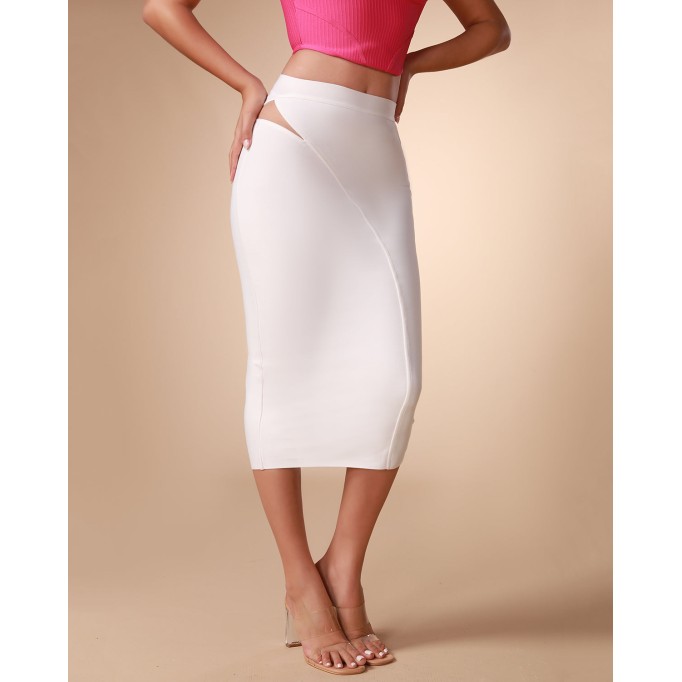 Cut Out Mesh Bandage Skirt