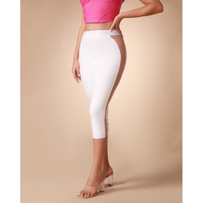 Cut Out Mesh Bandage Skirt