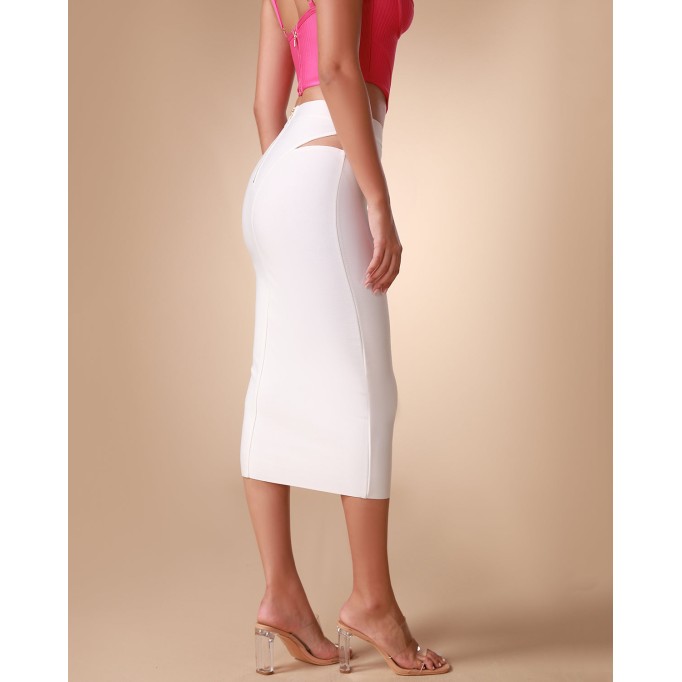 Cut Out Mesh Bandage Skirt