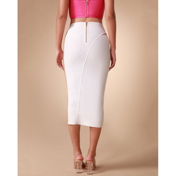 Cut Out Mesh Bandage Skirt