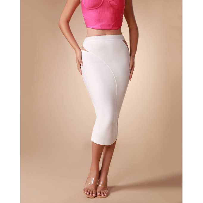 Cut Out Mesh Bandage Skirt