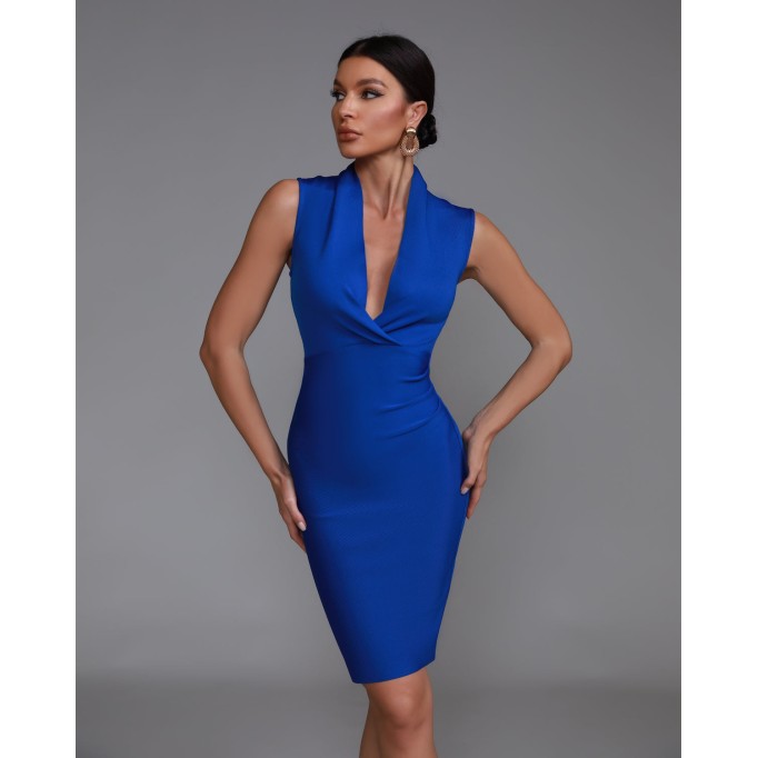 V Neck Sleeveless Bandage Dress