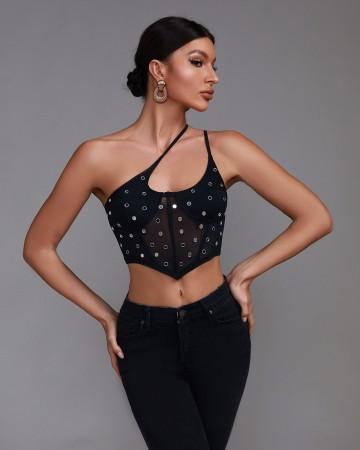 One Shoulder Corset Top