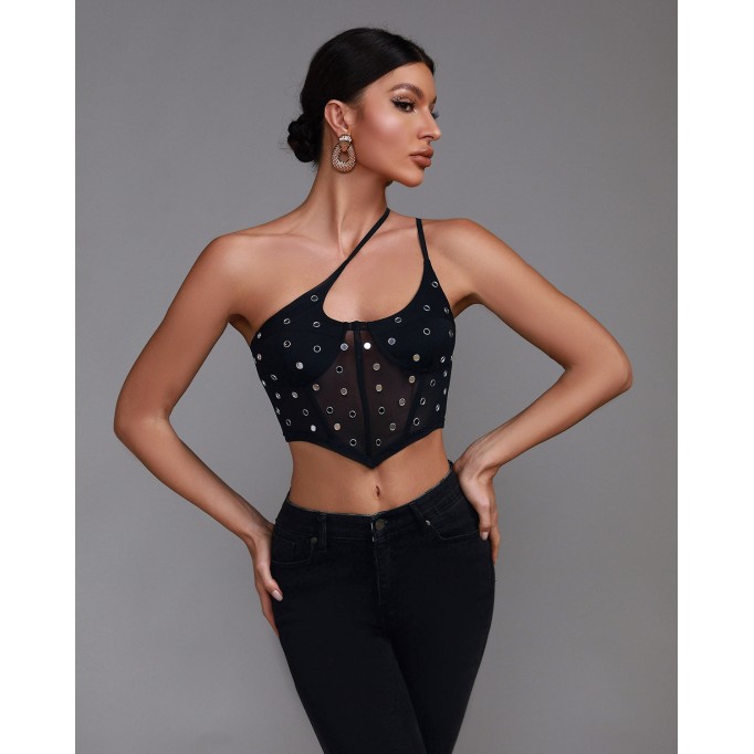 One Shoulder Corset Top