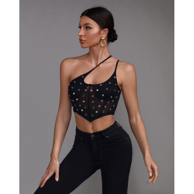 One Shoulder Corset Top