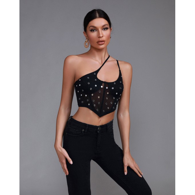 One Shoulder Corset Top