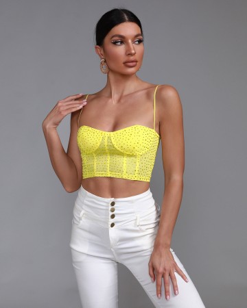 Rhinestone Strap Top