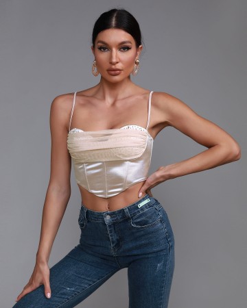 Strappy Crepe Tank Top