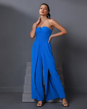 Backless Split Wide Leg Jumpsuit