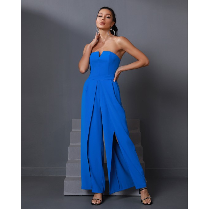 Backless Split Wide Leg Jumpsuit