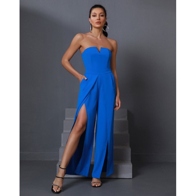 Backless Split Wide Leg Jumpsuit