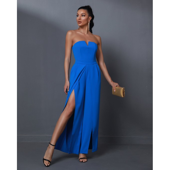 Backless Split Wide Leg Jumpsuit